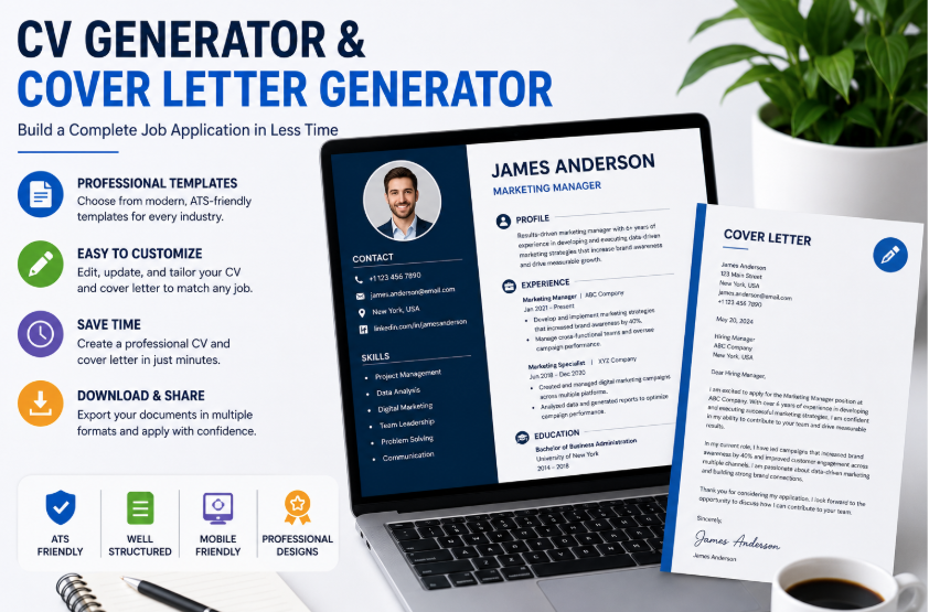CV Generator and Cover Letter Generator: Build a Complete Job Application in Less Time